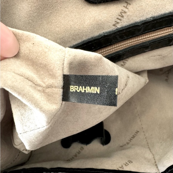 Brahmin Medium “Julian” Croc-Embossed Leather Bag - Picture 15 of 16